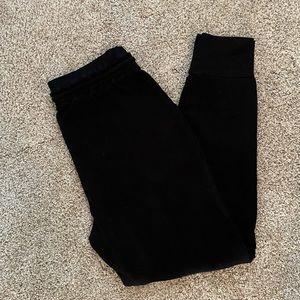 PINK high-waisted black joggers